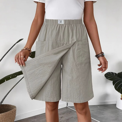 Mujeres casual elástico cintura envoltura skort