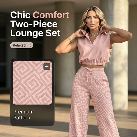 Conjunto de salón de dos piezas para mujeres con pantalones de cordón