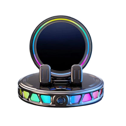 📱Soporte RGB para móvil en el coche – sujeción automática y carga inalámbrica. Manejo seguro con una sola mano! 🚗✨