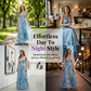 Vestido Maxi con estampado de tulipán con cuello en V