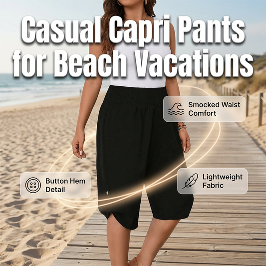 Pantalones ligeros Capri para mujer