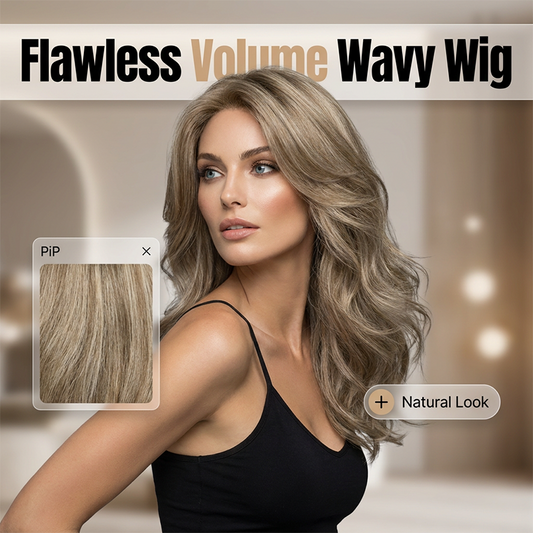 Peluca de capas largas con ondas naturales