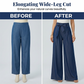 Pantalones de piernas anchas de cintura alta con corbata para mujer