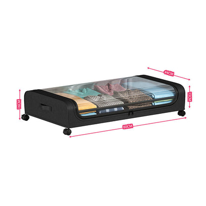 Contenedor bajo la cama de gran capacidad con ruedas y tapas