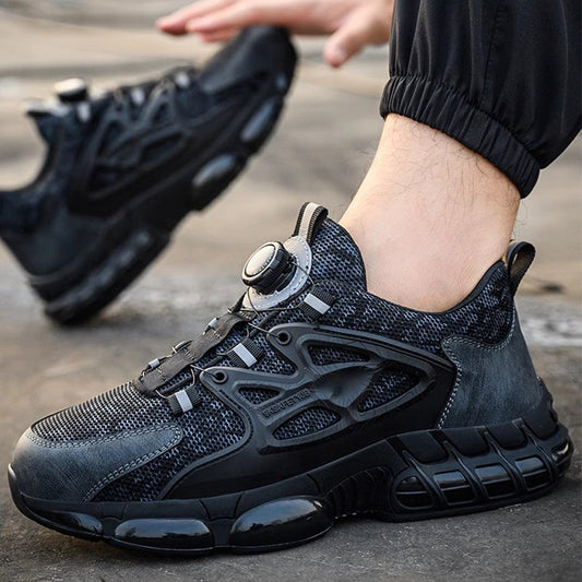 Zapatos de seguridad para hombre con hebilla de rotación rápida