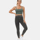 Leggings casuales de mezclilla de punto elástico con bolsillo lateral trasero de talle alto