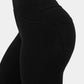Leggings casuales de mezclilla de punto elástico con bolsillo lateral trasero de talle alto