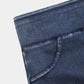 Leggings casuales de mezclilla de punto elástico con bolsillo lateral trasero de talle alto