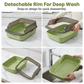 Caja de basura de plástico semicerrada con protector de salpicaduras