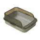 Caja de basura de plástico semicerrada con protector de salpicaduras