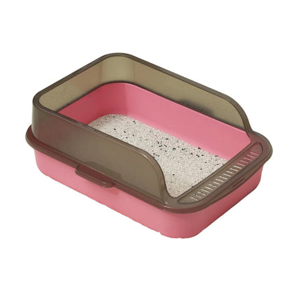 Caja de basura de plástico semicerrada con protector de salpicaduras