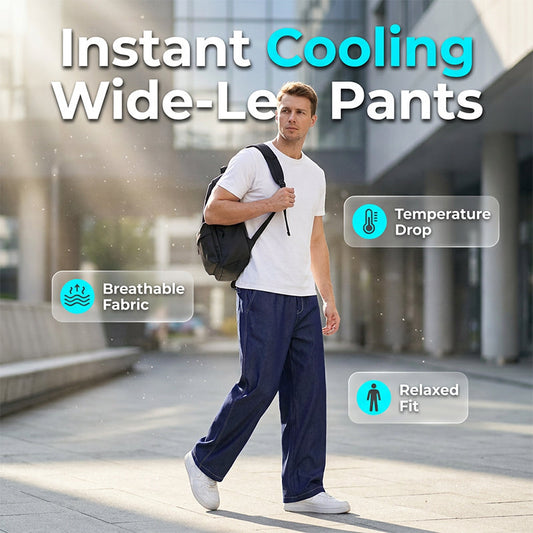 Pantalones rectos casuales de piernas anchas para hombres