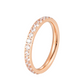 Anillo Minimalista Pave Zircon para Mujeres