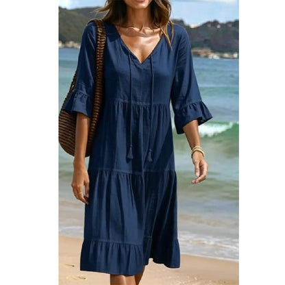 ☀️  Zomer 50% de descuento 👗🌊✨   ¡Trae las mariposas! Este vestido es tu costumbre de verano.