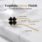 Elegantes pendientes de rosca de trébol de cuatro hojas