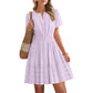 Mini vestido de manga corta para mujer