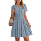 Mini vestido de manga corta para mujer
