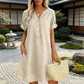 🌸✨ ¡OFERTA 50% OFF! Vestido Túnica con Cuello en V y Bolsillos – Comodidad y Estilo Diario
