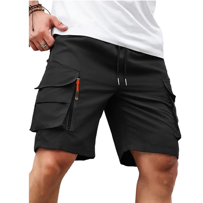 Pantalones cortos de carga de secado rápido para hombre con bolsillos
