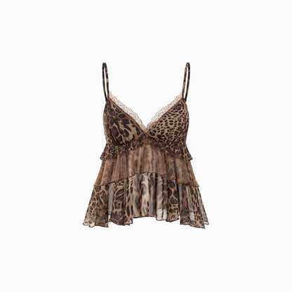 Camisola con corte de encaje