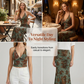 Bohemia Floral Impresión Halter y Maxi Falda Co-ord Set
