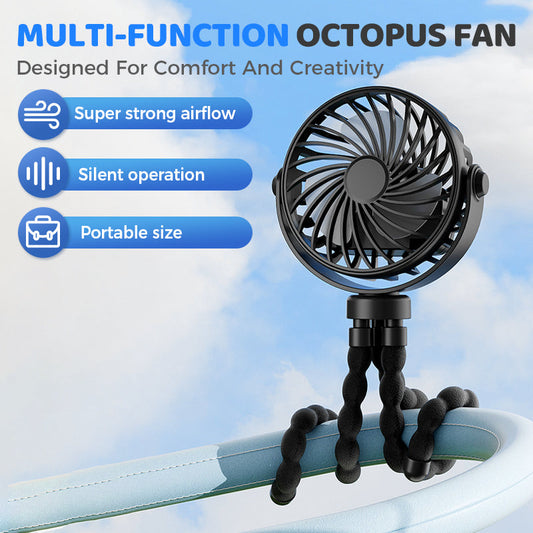 Mini ventilador pulpo multifunción portátil