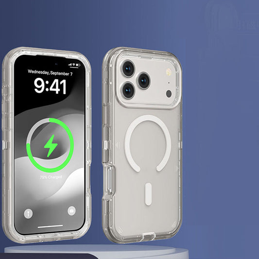 Estuche magnético transparente a prueba de golpes para la serie 13-17