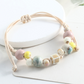 Bracete de cerámica con cuentas de estilo étnico ajustable