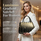 Bolso de mochila con gradiente brillante para mujeres