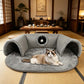 🐱 ¡OFERTA LIMITADA 50% OFF! ✨ Cama Túnel 2 en 1 para Gatos – Felpa, Plegable y Colapsible 🎾