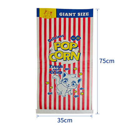 Túnel de gato de bolsa de papel de palomitas de maíz gigante