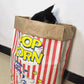 Túnel de gato de bolsa de papel de palomitas de maíz gigante