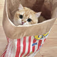 Túnel de gato de bolsa de papel de palomitas de maíz gigante