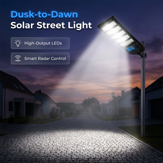 Luz de calle alimentada por energía solar con sensor de movimiento
