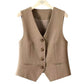 Chaleco delantero con cuello en V elegante para mujeres