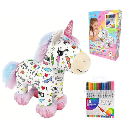 Kit DIY para Colorear un Peluche de Unicornio
