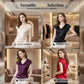 Women's Solid Color Silky V-Neck Tank Top