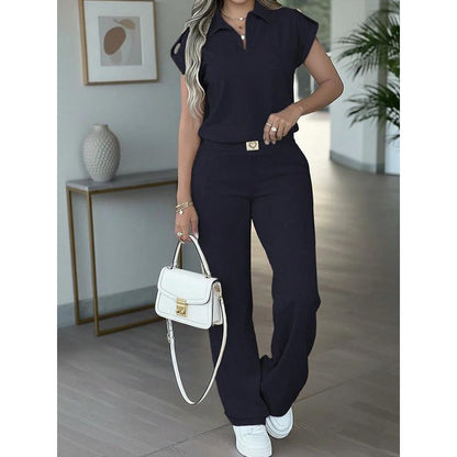 Mujer Casual Top & Pantalones Set de 2 piezas