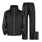 Waterproof Raincoat and Pants Suit with Reflective Strips