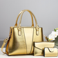 Bolso de mano con patrón de cocodrilo de las mujeres Set de 3 piezas