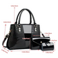 Bolso de mano con patrón de cocodrilo de las mujeres Set de 3 piezas