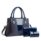 Bolso de mano con patrón de cocodrilo de las mujeres Set de 3 piezas