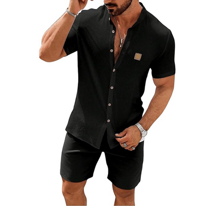 Summer Casual Button-Up Shirt for Men
