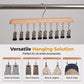 Hanger de madera multi-clip para la organización del armario