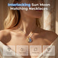 Collar Colgante Sol y Luna con Strass