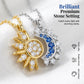 Collar Colgante Sol y Luna con Strass