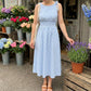 Women's Retro Bubble Sleeve Solid Color Slit Off Shoulder Dress
