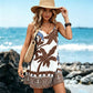 Mujeres verano Boho estampado tropical mini vestido