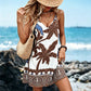 Mujeres verano Boho estampado tropical mini vestido