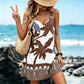 Mujeres verano Boho estampado tropical mini vestido